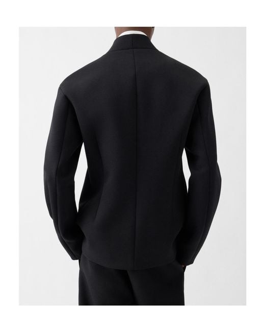 Jacquemus Blue Collarless Tailored Jacket for men