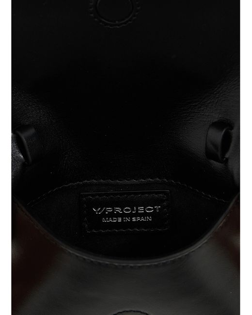 Y. Project Black Logo-Plaque Foldover-Top Crossbody Bag for men