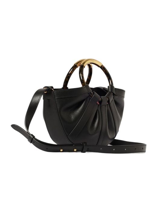 Coccinelle Black Small Shell Top Handle Bag