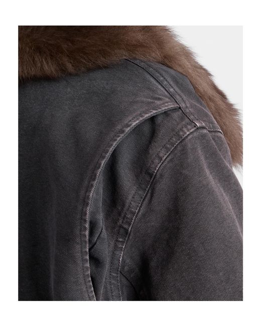Prada Black Fur-Collar Blouson Jacket