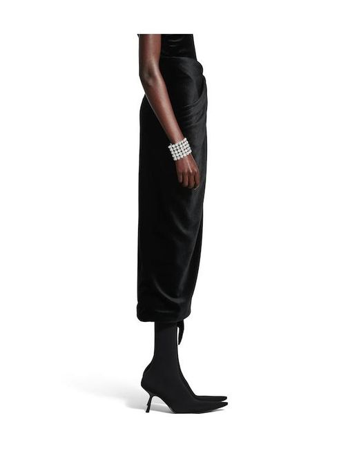 Balenciaga Black High-Waisted Wrap Skirt