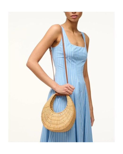 Staud Metallic Rattan Shoulder Bag