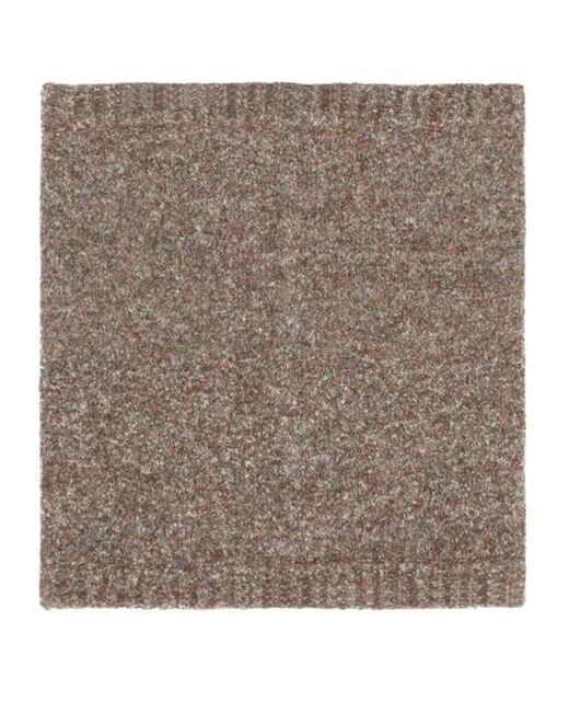 RANRA Brown Ribbed Knit Neck Warmer for men