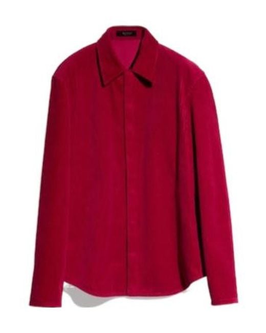 Gucci Red Cotton Corduroy Shirt for men