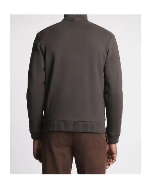 Fay Black Quilted Zip-Up Jacket for men