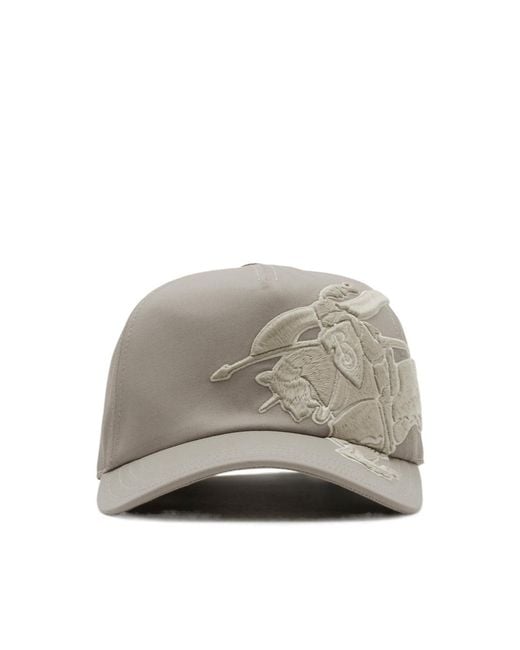 Burberry Gray Ekd Embroidered Baseball Cap for men