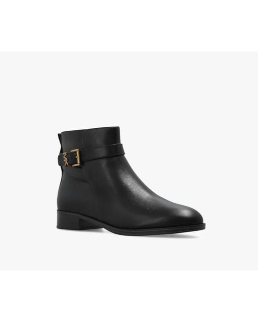 MICHAEL Michael Kors Black Round-Toe Ankle Boots