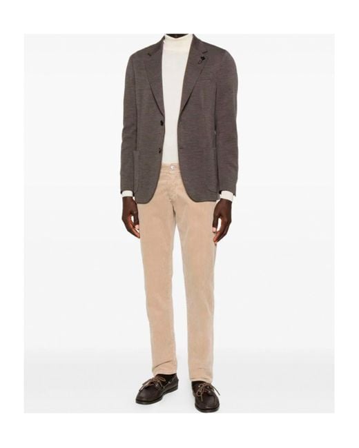 Barba Napoli Natural Five Pocket Jeans for men