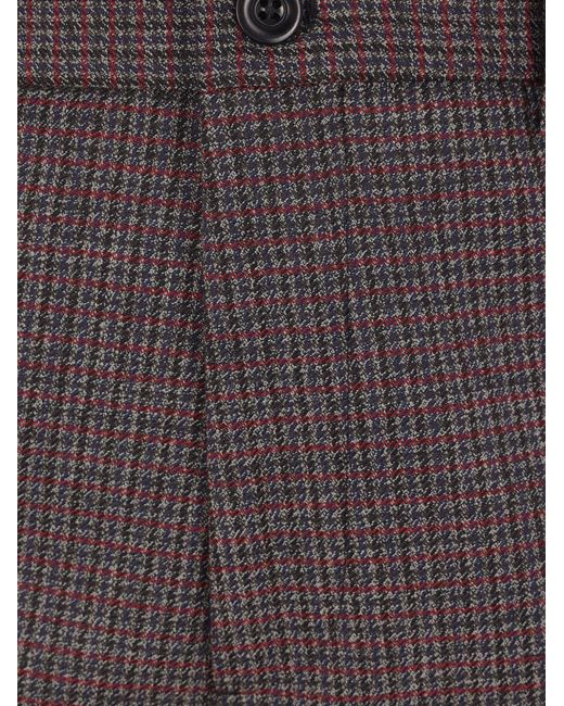 NAMACHEKO Gray Houndstooth Tailored Pants for men