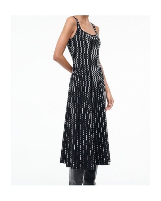 Staud Black Ellison Square Neck Dress