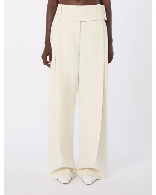 Sportmax White Belt-Loops Trousers