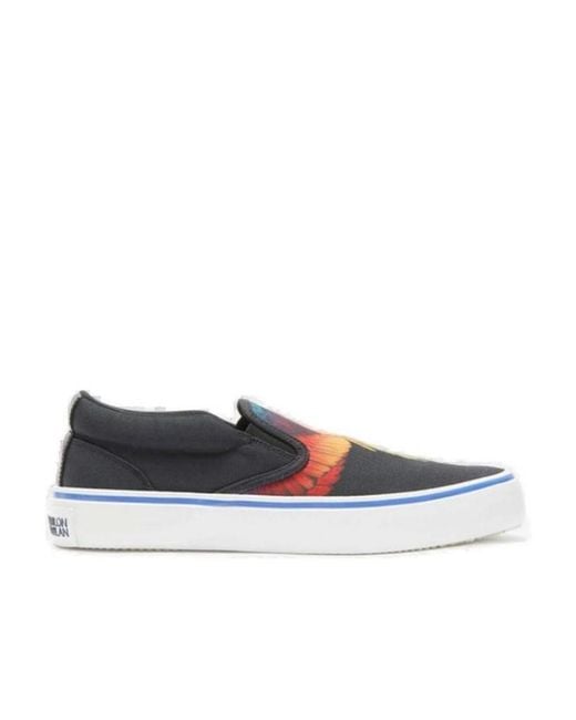 Marcelo Burlon Blue County Of Milan Wings Printed Slip-On Sneakers for men