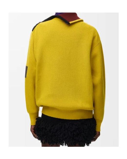 Loewe Yellow Zip-Up Sweater