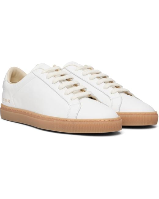 Common Projects White Lace-Up Low-Top Sneakers for men