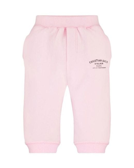 Dior Pink Logo Sweatpants