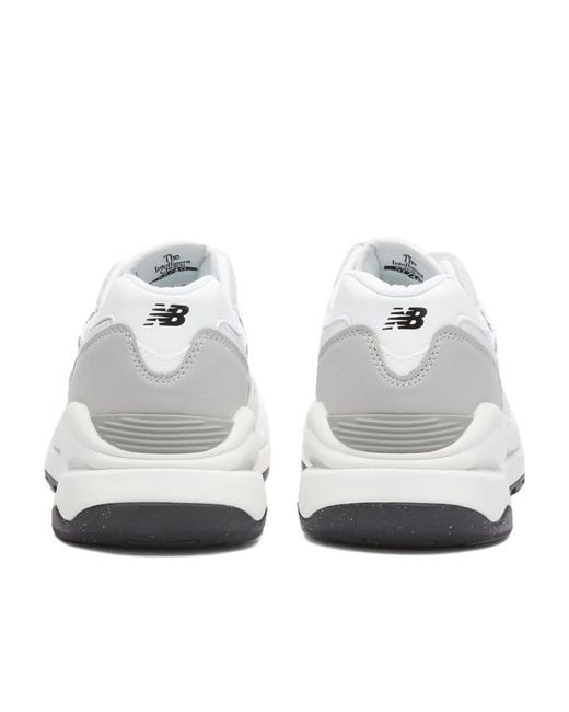 New Balance White Logo Low-Cut Sneakers for men