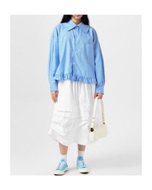 Comme des Garçons Blue Plaid Shirt