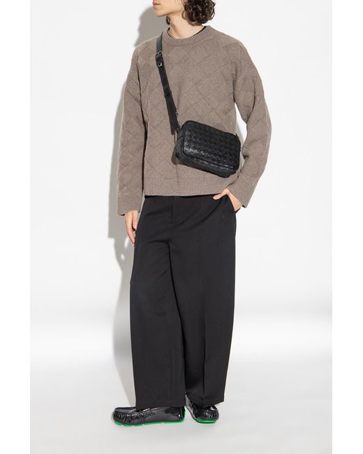 Bottega Veneta Black Logo Casual Shoes for men