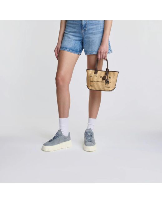 Hogan Blue Platform Low-Top Sneakers