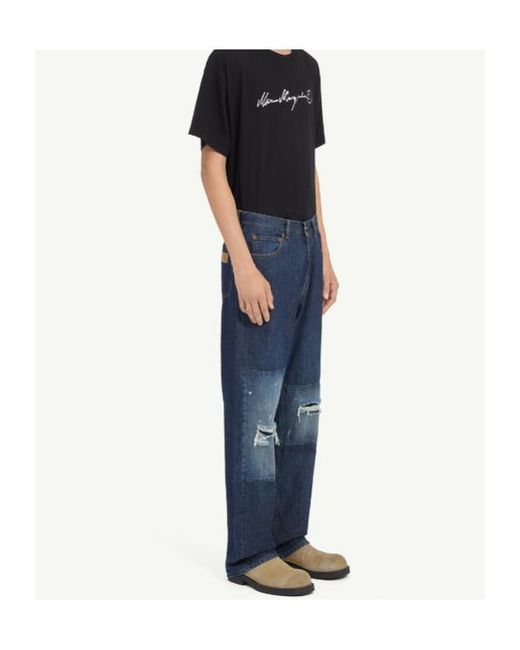 MM6 by Maison Margiela Blue Straight-Leg Jeans for men