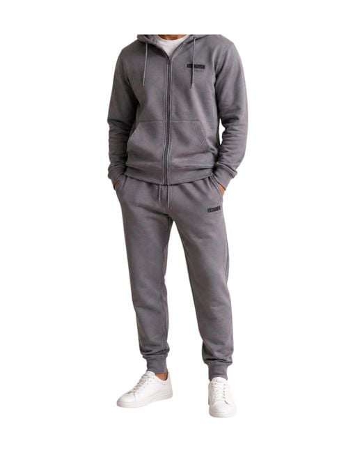 EA7 Gray Logo Tracksuit for men