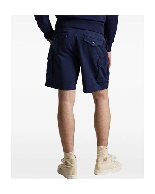 Ralph Lauren Blue Polo Gellar Relaxed Fit Twill Cargo Shorts for men