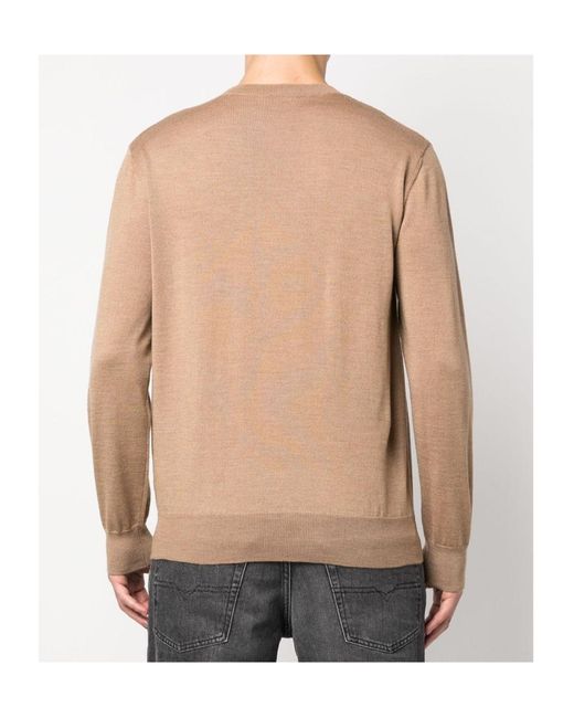 DSquared² Pink Fine-Knit Crew-Neck Jumper for men