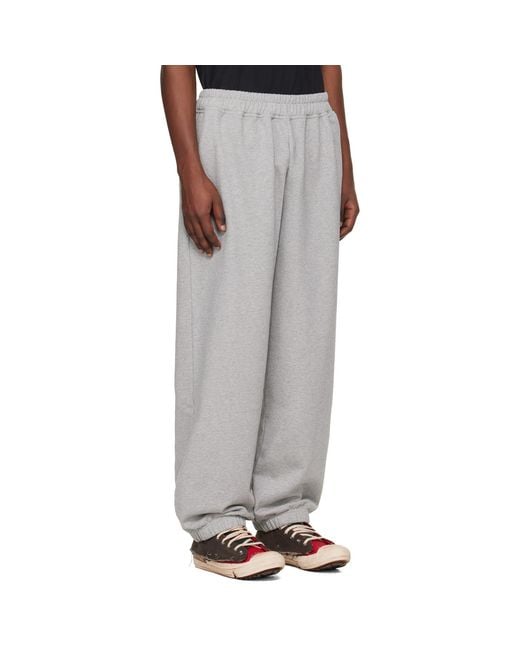Vetements Gray Melange Track Pants for men