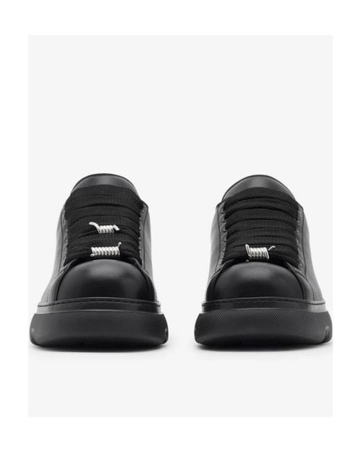 Burberry Black Ranger Barbed-Wire Lace-Up Sneakers for men