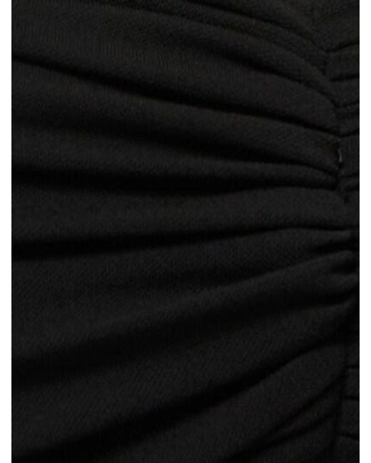 Michael Kors Black Stretch Plain Jersey Self-Tying Tube Top Sling