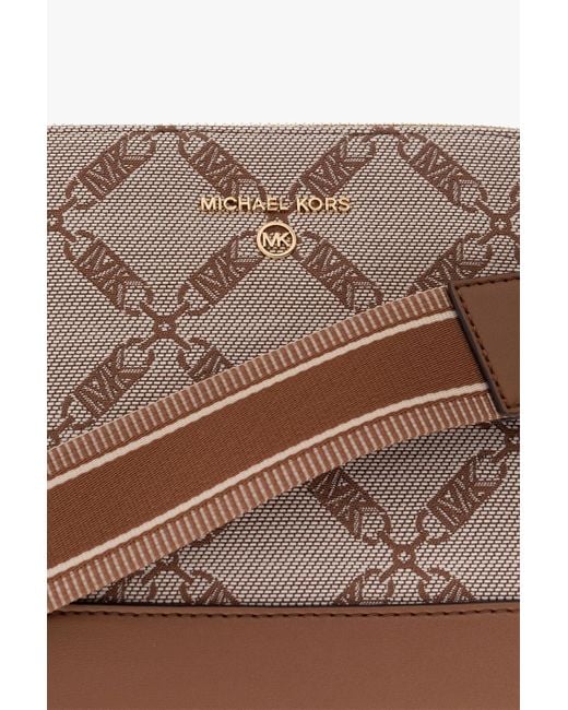 MICHAEL Michael Kors Brown Logo-Embossed Crossbody Bag