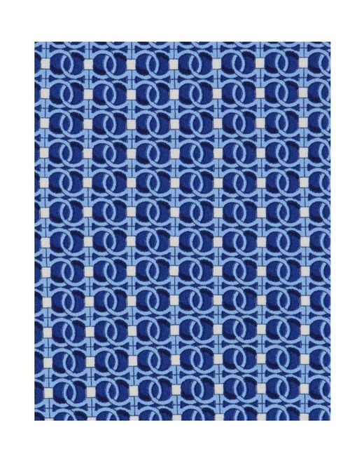 Ferragamo Blue Ferragamo Geometric Pattern Tie for men