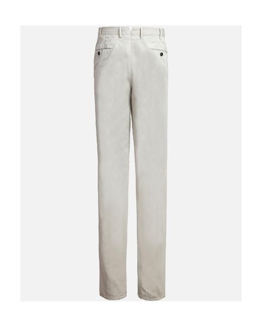 Pt Pantaloni Gray Slim-Cut Chino Trousers for men