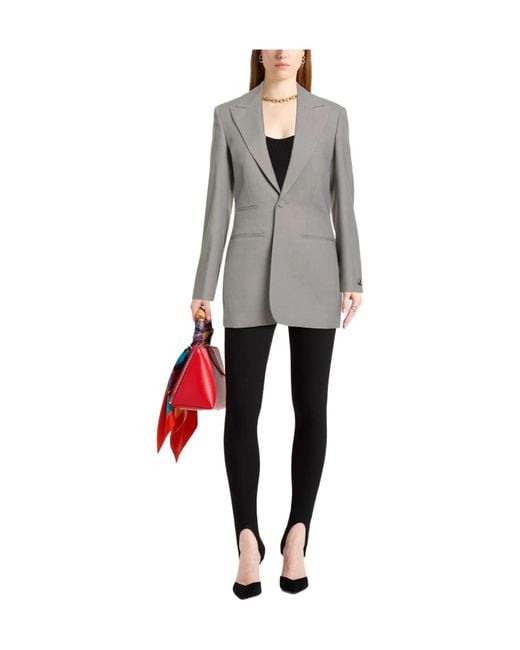 Burberry Gray Simple Single- Suit