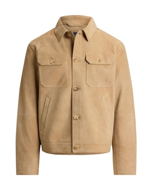 Polo Ralph Lauren Natural Suede Button-Up Jacket for men