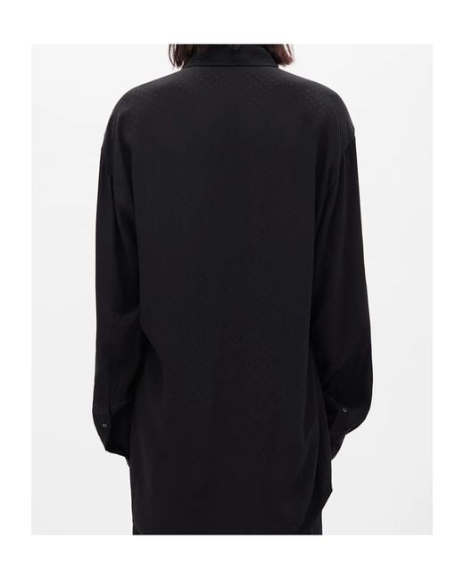 Ann Demeulemeester Men's Black Single-Breasted Long-Sleeved Shirt