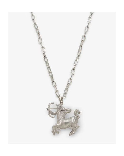 Fendi White Zodiac Sagittarius Necklace