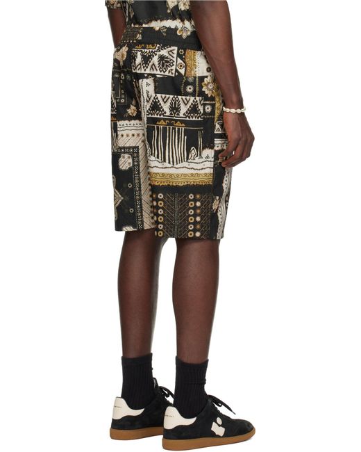 Isabel Marant Gray Gregorian Patterned Shorts for men