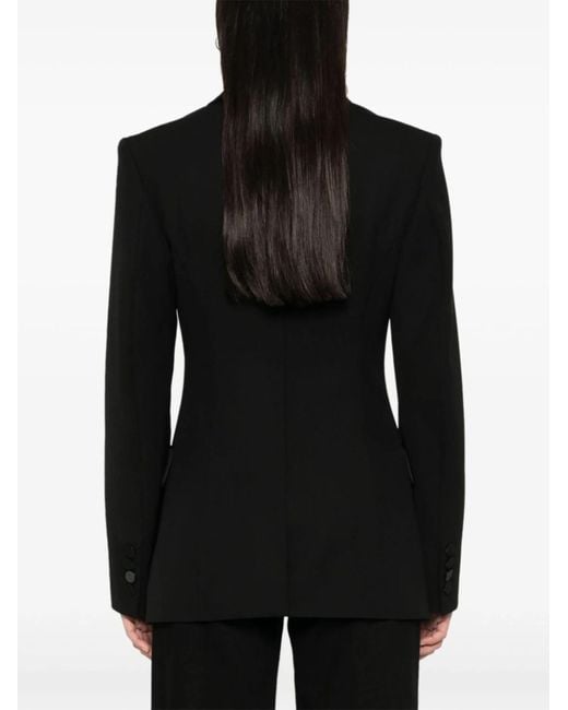 Stella McCartney Black Single-Breasted Curved Hem Blazer