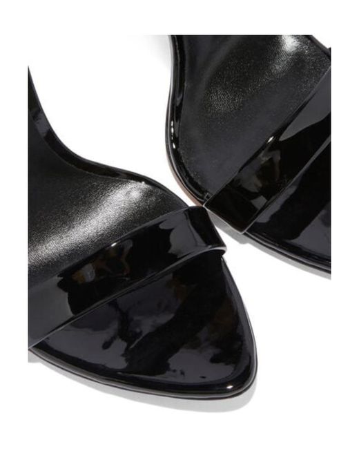 Casadei Black Patent Leather 115Mm Sandals