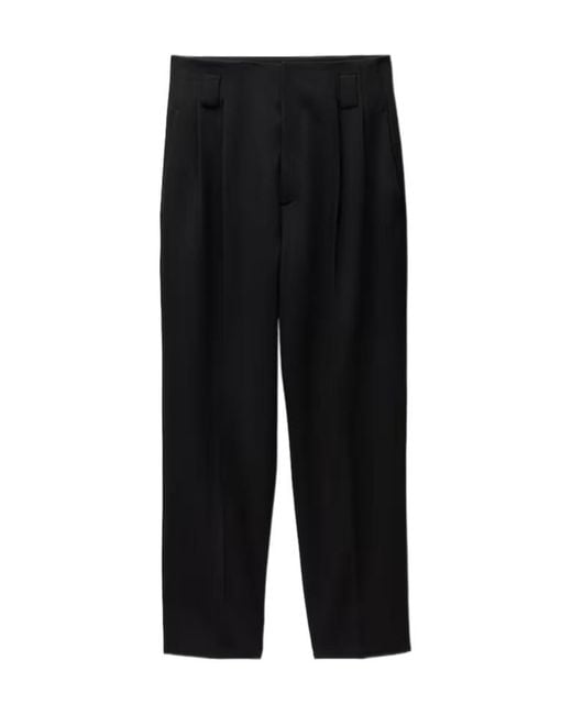 Versace Black Stretch Wool Tailored Pants for men