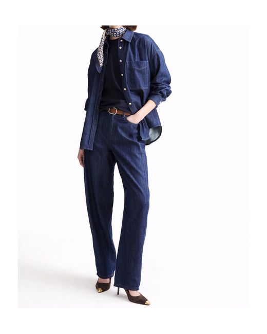 Marella Blue Asymmetric Hem T-Shirt