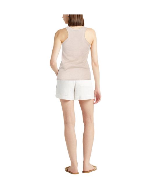 Max Mara Natural Minimalist Sleeveless Knitted Top