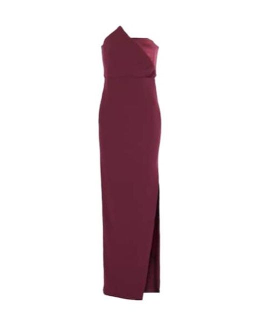 Roland Mouret Purple Asymmetric Satin Crepe Gown