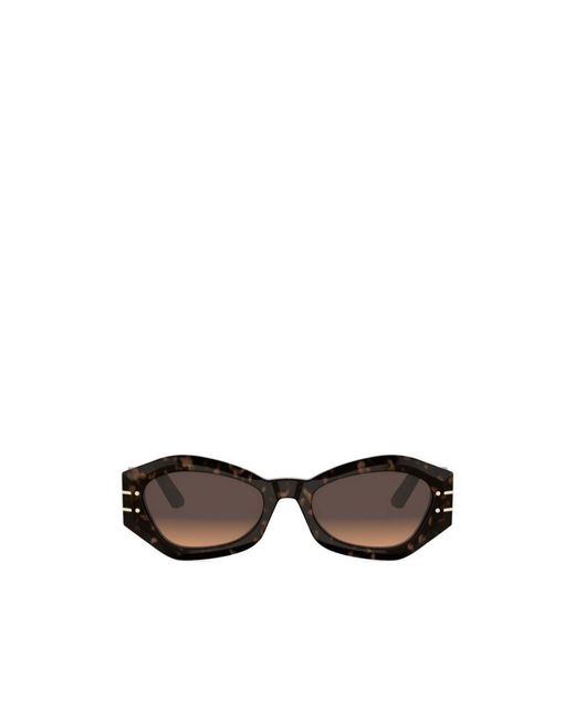 Dior White Eyewear Signature B1U Butterfly Frame Sunglasses