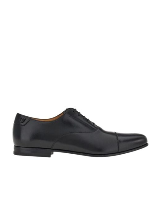 Ferragamo Black Round-Headed Oxfords for men
