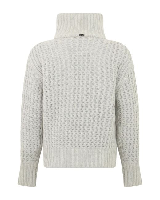 Herno Gray Zip-Up Sweater