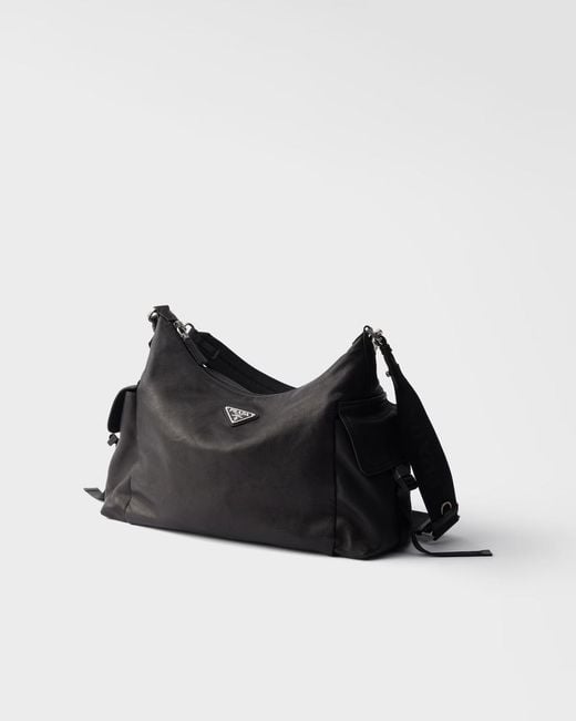 Prada Black Explore Leather Shoulder Bag for men