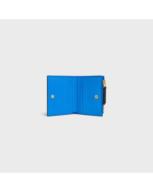 Céline Black Compact Wallet Triomphe Stamp