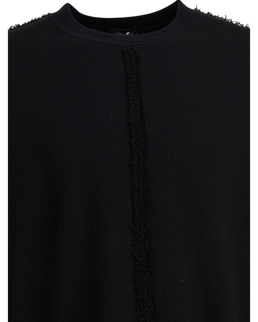 Comme des Garçons Black Comme Des Garçons Homme Frayed Crewneck Sweatshirt for men
